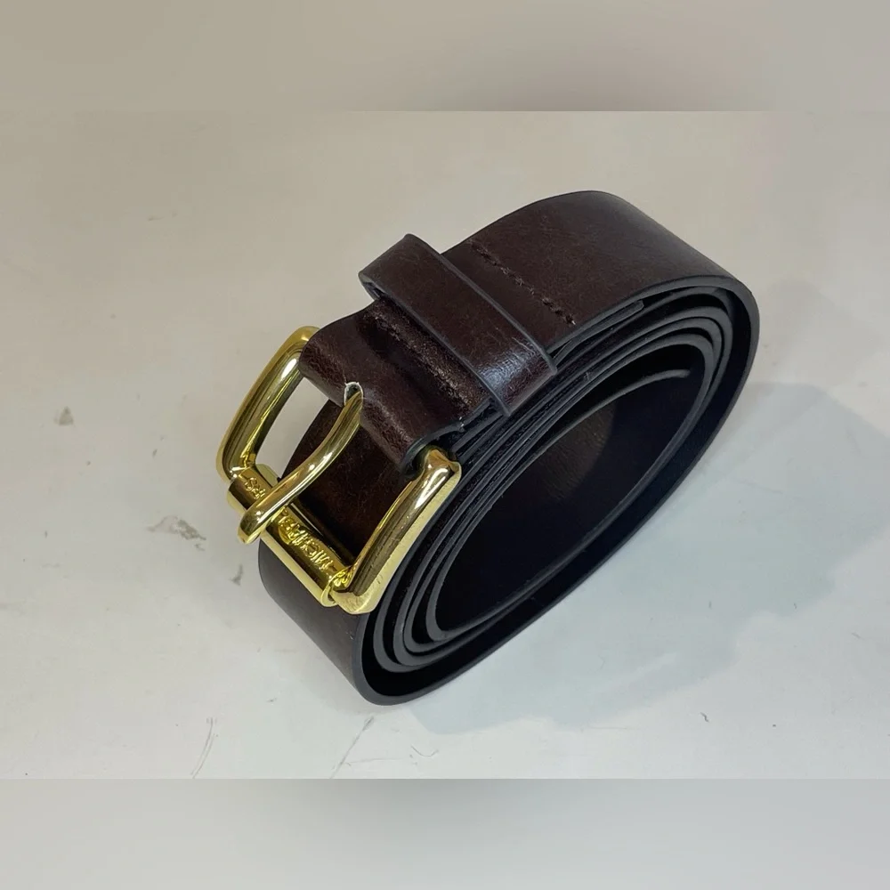 Michael Kors Women’s Dark Brown Belt with Gold‎ Buckle Size XL
